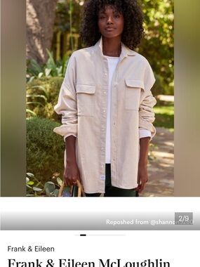 Frank & Eileen Cream Utility Shacket